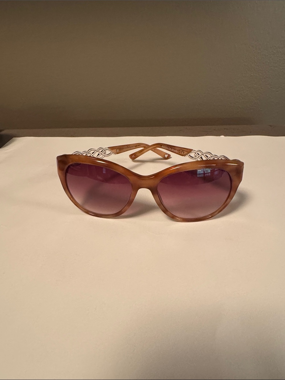 Brighton Interlock Braided Tortoise Style Sunglasses with Gradient Lenses